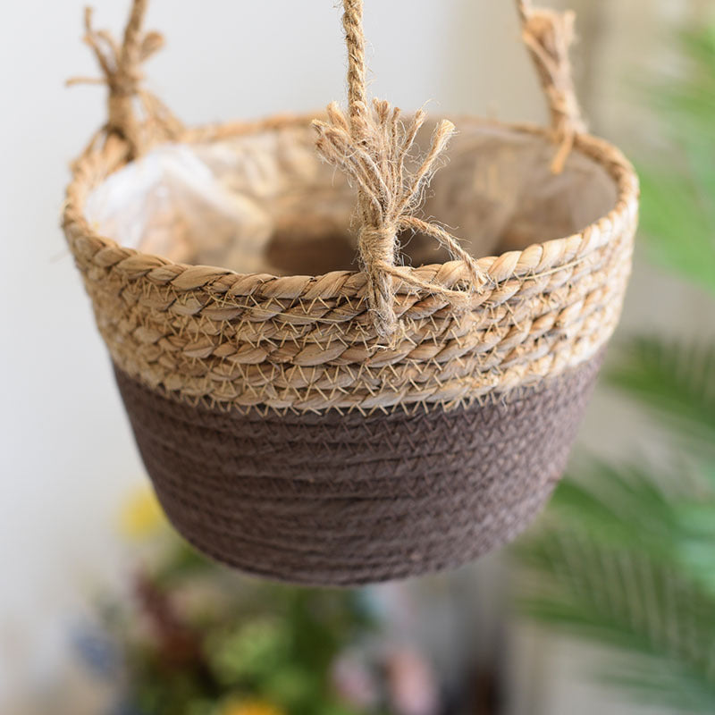 Straw Hanging Baskets - Mod Nest