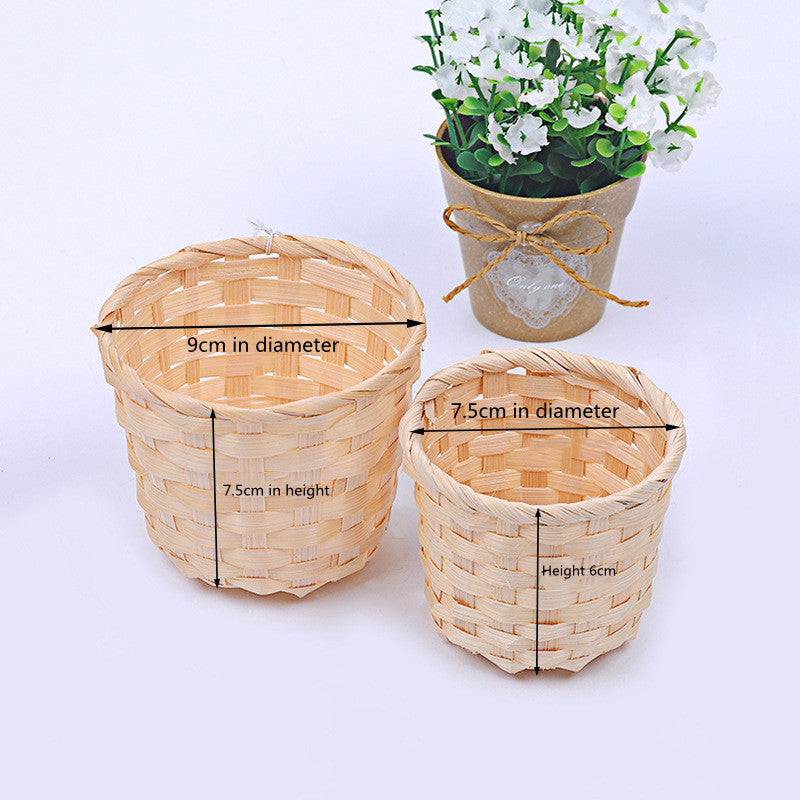 Handmade Straw Patchwork Baskets - Mod Nest