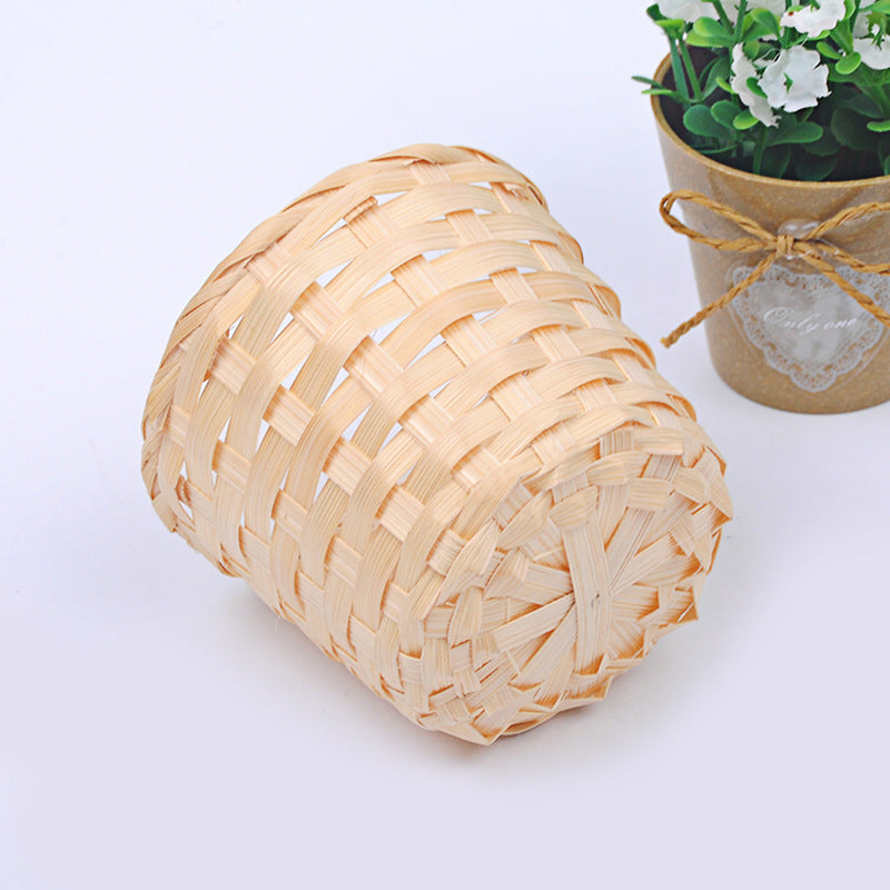 Handmade Straw Patchwork Baskets - Mod Nest