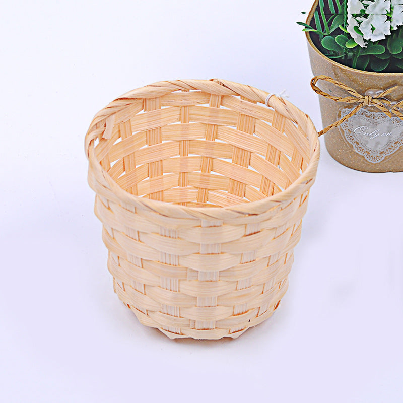 Handmade Straw Patchwork Baskets - Mod Nest