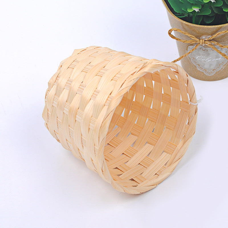 Handmade Straw Patchwork Baskets - Mod Nest